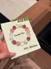 Bracelete de Cristal Rosa Natural Original 'Spring Peach Mist' com Cristal de Morango, Quartzo Fantasma Floco de Neve e Contas de Açúcar de Cristal Rosa
