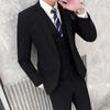 Traje de tres piezas para hombre, coreano, grueso, multicolor, primavera y otoño, traje informal de negocios, vestido de novia para novio, venta al por mayor