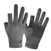 Guantes de Protección Solar de Seda de Hielo Expuestos de Dos Dedos para Hombre, Verano, Medio Dedo, Guantes Deportivos de Ciclismo, Pesca, Transpirables, Delgados
