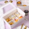 Mini pan Mu Si de 6 y 9 granos al estilo coreano, caja de regalo con huevo y pastel amarillo.