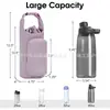 Bolsa Portátil Popular para Botella de Agua Transfronteriza con Bolsillo para Teléfono, Vaso de Fondo Plano, Soporte Aislado para Botella de Agua con Correa de Hombro Ajustable, Portavasos