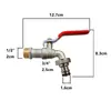 Grifo para Exteriores Transfronterizo, Tubería de Cobre de 1/2*3/4, Cuerpo de Aleación de Zinc, Caño Mitad Cobre Mitad Aleación de Zinc