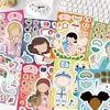 8 Pegatinas Profesionales de Cambio de Rostro, Pegatinas Coloridas, Pegatinas Originales de Dibujos Animados para la Iluminación Infantil