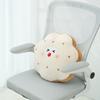Lindo Cojín de Peluche de Galleta de Queso de Dibujos Animados para Dormitorio, Sofá, Almohada Lumbar, Cojín para la Cintura, Transpirable, Cómodo, Almohada Lumbar para Niñas