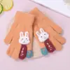 2026 Nuevos Guantes de Punto Cálidos a Prueba de Frío para Exteriores para Niños, Lindos Guantes de Felpa Gruesa de Conejito Sin Dedos
