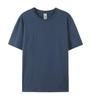 Camiseta de algodão de manga curta com gola redonda de verão feita sob medida com impressão de logotipo, camiseta de publicidade de cultura, impressão de camiseta, roupa de trabalho empresarial, roupa de fábrica, bordado