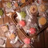 Bolsa Gruesa para Galletas Flor de Cerezo Escarchada Bolsa para Pasteles de Luna Bolsa para Empaquetar Snacks Dulces Bolsa para Empaque de Regalo Autoadhesiva 100 Piezas