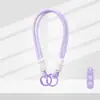 Cordão para Celular Anti-perda Listrado Venda Quente Transfronteiriça Patchwork Fofo Corda de Telefone Trançada Chaveiro com Duplo Anel Cordão Venda por Atacado