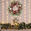 Decoración Navideña de Piña y Bayas del Fabricante Arreglo Bastón Navideño Creativo Bola de Navidad Adorno de Guirnalda de Vidrio Decoración Colgante