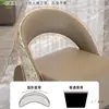 Banqueta Giratória para Sala de Estar com Rodas, Cadeira com Encosto, Cadeira Individual de Lazer Leve de Luxo, Banqueta Pequena Giratória, Banqueta Baixa para Trocar de Sapatos