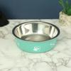 Tigela de aço inoxidável para cachorro grande tigela de animal de estimação anti-knock dupla antiderrapante tigela para cachorro de cabelo dourado teddy pet suprimentos atacado