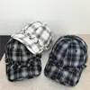 Gorra Octagonal Retro a Cuadros Estilo Japonés para Mujer, Primavera y Verano, con Encaje, Versátil, Adelgazante, Estilo Dulce y Fresco, Gorra de Béisbol de Moda