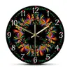 Reloj de Pared Moderno Simple de Acrílico de Moda Transfronterizo Reloj con Estampado de Gallo de Color Distintivo Reloj de Pared Decorativo