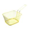 Cesto Criativo de Aço Inoxidável para Fritar Batatas Fritas Cesto Eletrogalvanizado para Petiscos Cesto para Fritar Cesto para Batatas Fritas Local Anti-Salpicos de Óleo Saudável