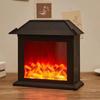 Luz de caja LED de llama de pelo lacio de fábrica transfronteriza estilo retro de moda chimenea lámpara portátil atmósfera sagrada decoración de habitación