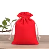 Bolsa de embalaje pequeña de brocado para la suerte al por mayor de fábrica bolsa de tela roja Bolsa de regalo antigua bolsa de la suerte con logo impreso