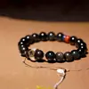2025 Novo Bracelete de Obsidiana Natural Buda Guardião dos Doze Signos do Zodíaco Bracelete Budista para Casal Atrai-Riqueza para Homens e Mulheres