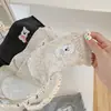 Calcetines de Oso Bordados Estilo Ballet para Mujer de Media Pantorrilla Primavera y Otoño Estilo Japonés Dibujos Animados Chica Linda Calcetines de Encaje Hongo Dulce