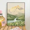 Pintura al Óleo Digital DIY de Paisaje al Atardecer, Pintura al Óleo Pastoral Pintada a Mano, Pintura al Óleo Acrílica Pintada a Mano