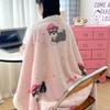 Serie Fresca de Invierno Estilo Ins Manta de Terciopelo de Leche Cachemira Manta con Cremallera Multifuncional Funda de Colcha Ropa de Cama para el Hogar