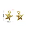 Acero Inoxidable Color Marino Conservante Colgante Caballito de Mar Concha de Caracola Estrella de Mar Pulsera Collar Colgante Accesorios para Joyería DIY
