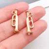 Kc Oro Retro Notas Musicales Música Guitarra Instrumento Pulsera DIY Llavero Pendientes Colgante Pulsera Joyería Accesorios