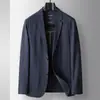 Traje Casual para Hombre para Primavera y Otoño, Chaqueta Casual de un Solo Botón 100% Algodón para Jóvenes Empresarios, Aspecto de Alta Gama, Abrigo Delgado de una Sola Capa