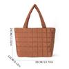 Bolso Casual de Moda Personalizado de Gran Capacidad para Mujer 2024 Nuevo Bolso de Axila de Terciopelo Simple de Un Hombro Cruzado Tipo Tote
