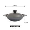 5 Olla de Arroz de Barro Estilo Hong Kong de Aleación de Aluminio, Olla Seca, Pequeña Olla de Hierro Doméstica de Fondo Plano, Olla de Barro de Aluminio, Pequeña Olla Caliente