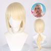 Lingqi Peluca Cosplay Barbie Película Real Barbie Rubio Claro Cabello Ligeramente Rizado Cabello Largo