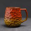Taza de café de cerámica con cambio de horno, taza de gran capacidad para el hogar, taza de cerveza de cerámica cruda creativa de alto valor de color, taza de agua para pareja