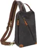 Bolsa de Ombro de Lona Personalizada, Bolsa Transversal, Mochila Pequena, Carteira de Viagem, Bolsa Transversal Impermeável Conversível para Homens