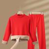 Conjunto de Ropa Interior Térmica para Hombre con Cuello Alto, Talla Grande, Forro Polar, Engrosado, Retiene el Calor, Adecuado para Personas de Mediana Edad y Mayores, Conjunto de Ropa de Otoño, Ropa Térmica para Mujer