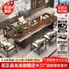 Nova mesa de chá grande de madeira maciça de alta qualidade e suporte para chá, mesa de chá kung fu integrada em novo estilo chinês, conjunto de mesa de chá e cadeiras para casa