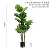 Costela-de-Adão Artificial, uma planta em vaso de luxo minimalista de alta qualidade para decoração de escritório e exibição no chão da sala de estar, uma planta árvore artificial biônica.