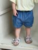 Roupas de Verão para Meninos 2026 Roupas Finas de Verão Novo Estilo Roupa de Bebê com Manga Curta Estilo Coreano Roupa Infantil Conjunto de Shorts Jeans Infantil