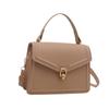 2025 Nuevo Color Puro para Mujer Fresco de Gran Capacidad Verano Elegante Textura Un Solo Hombro Cruzado de Mano Bolso Cuadrado Pequeño