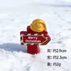 Micro Paisagem Miniatura Acessórios de Natal Papai Noel Boneco de Neve Rena Presente Trenó Meias Mini Enfeites