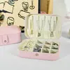 Portátil Europea Princesa Viaje Corea del Sur Caja de Joyería Caja de Almacenamiento Mini Joyería Joyería Joyería Empaque Anillo