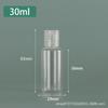 Botella de plástico transparente con tapa abatible de 30 ml y 50 ml para loción cosmética para mascotas, subembotellada, con tapón de mariposa y botella de gel.