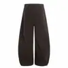 Pantalones Cargo L829 Estilo High Street Americano Unisex Gama Alta Color Sólido Diseño Deconstruido Corte Holgado para Hombre Forro Polar Tiro Bajo
