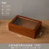 Caja de Almacenamiento de Vidrio con Flor de Begonia Caja Decorativa para Tocador Caja de Madera Retro para Organización de Escombros de Escritorio Caja de Madera con Tapa abatible Decoración
