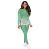 Otoño 2021 Amazon estación independiente AliExpress ropa de mujer europea y americana degradado pantalones de manga larga ropa para el hogar traje de dos piezas