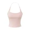 Top Sexy de Costas Bonitas para Mulheres, Grande, Costas Nuas, Gola Halter, Bojo Removível, Expansão Externa, Emagrecedor, Camisola Curta Slim