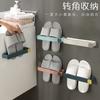 Estante para Chanclas de Baño, Estante para Zapatos de Montaje en Pared sin Taladro, Estante de Almacenamiento Multicapa Ahorrador de Espacio para Baño