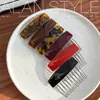 Peine de Acetato Texturizado Etiqueta Dorada Dongdaemun Coreano Peine de Moda de Gama Alta para Viajero Accesorios para el Cabello de Corona Alta Sencillos