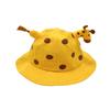 Sombrero de pescador para bebé primavera y verano lindo lunares punto protección solar sombrero tipo cubeta bebé caricatura jirafa 1 año 2 niños sombrero de otoño