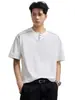 Ropa de Hombre Fengshe / Verano 2026 Estilo Old Money Camiseta de Manga Corta para Hombre Manga Media Verano Cuello Redondo Suelto Medio Cárdigan