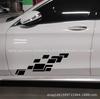 Adesivos de Carro Personalizados Xadrez Esportivo, Saias Laterais de Porta de Carro, Capô, Adesivos de Modificação Estilosos, Decalques de Corrida para a Carroceria do Carro