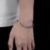 Pulseira de Aço Titânio Transfronteiriça para Homens, Simples e Fashion, Design de Nicho Europeu e Americano, Pulseira de Corrente Quadrada para Mulheres, Joias Versáteis para Atacado